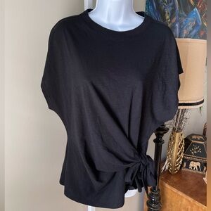 Apiece Apart Charcoal Short Sleeve Tee with Side Knot NWOT